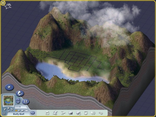 Shady Bluff Terrain in Sim City 4