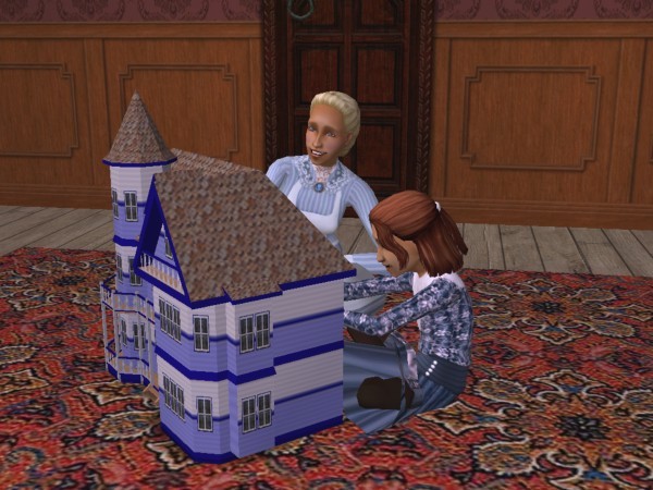 Arianna and Cecily play house