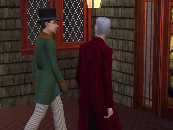 Max and Harry walk into the house