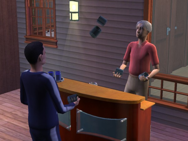 Nick and Rory do some juggling