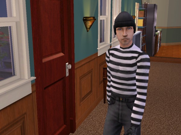 Joey in his burglar get-up