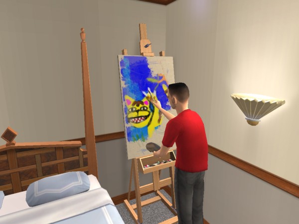 Joey paints weird pictures