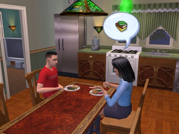 Tiffy and Joey eat dinner