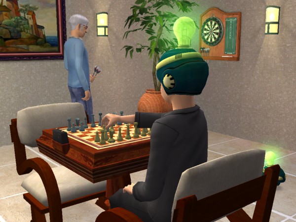 Thomas plays chess