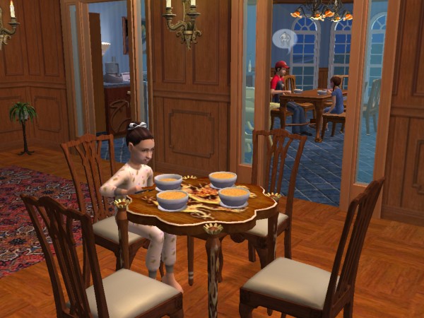 Taryn eats alone