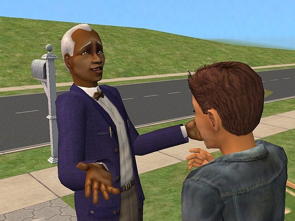 Patrick chats with the headmaster