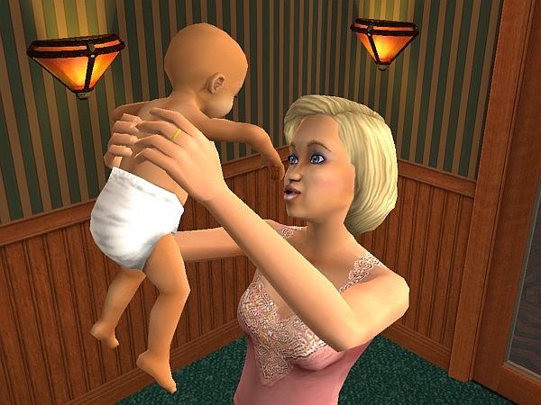 Marie with baby Tristan