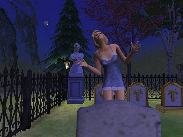 Marie mourns Patrick's grave