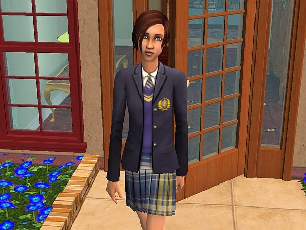 Tebbany in her school uniform