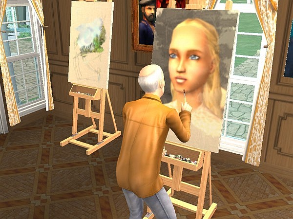 Pao paints Vesta's portrait
