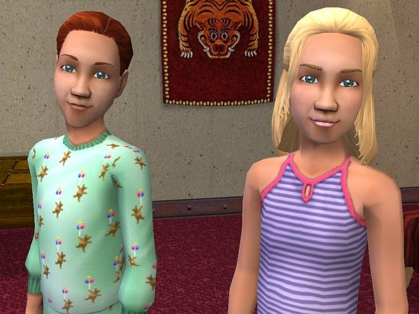 The twins as children